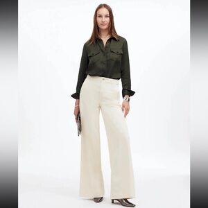 Madewell Womens Wide Sweep Denim Trousers NWT Size 27